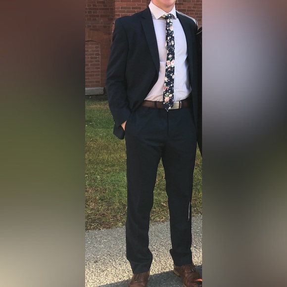 LanFranco “London Fit” French Blue Tonal 2-piece suit - Picture 2 of 7